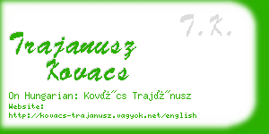 trajanusz kovacs business card